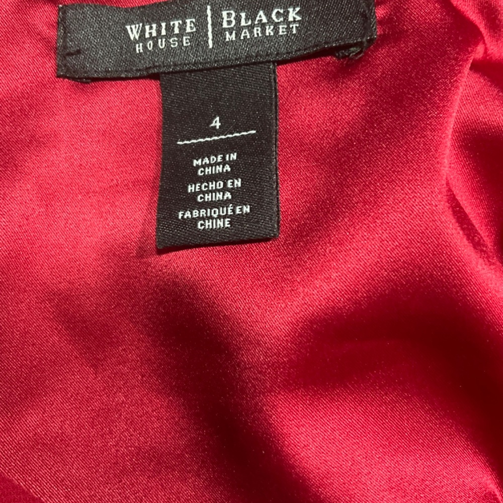 WHITE HOUSE BLACK MARKET CRIMSON RIBBON SLEEVELESS BLOUSE - Picture 5 of 12